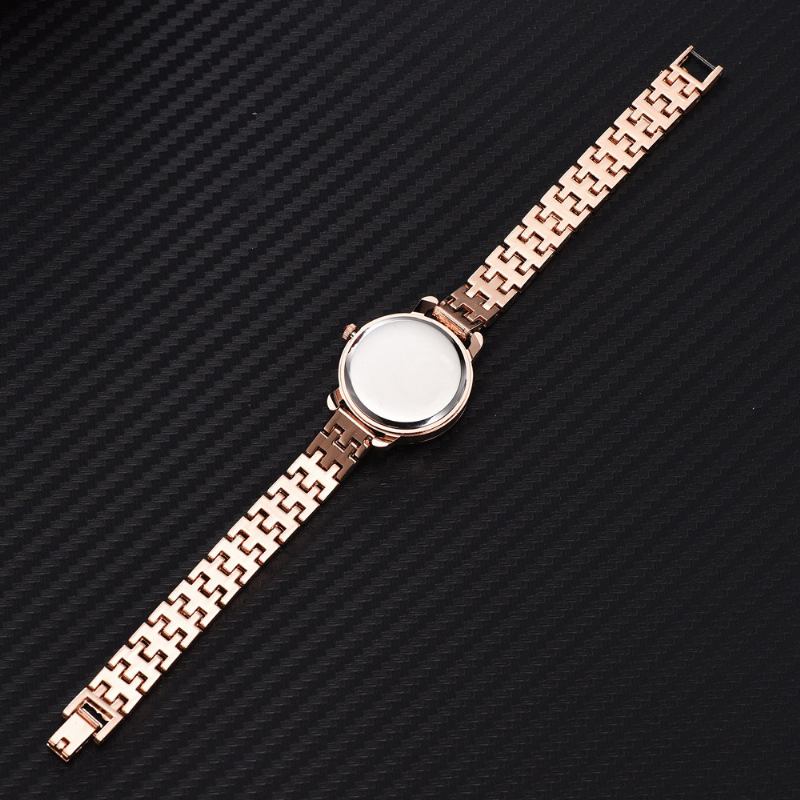 Casual Style Dekorativ Dam Armbandsur Full Steel Band Quartz Watch