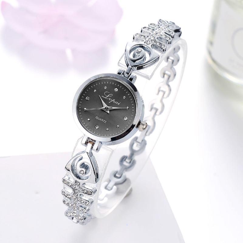 Diamond Dial Dam Armband Watch Full Steel Small Dial Quartz Watches