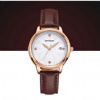 Elegant Design Damarmbandsur Date Display Quartz Watch