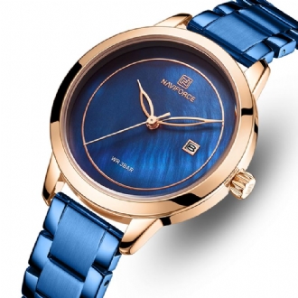 Elegant Design Damarmbandsur Vattentät Date Display Quartz Watch