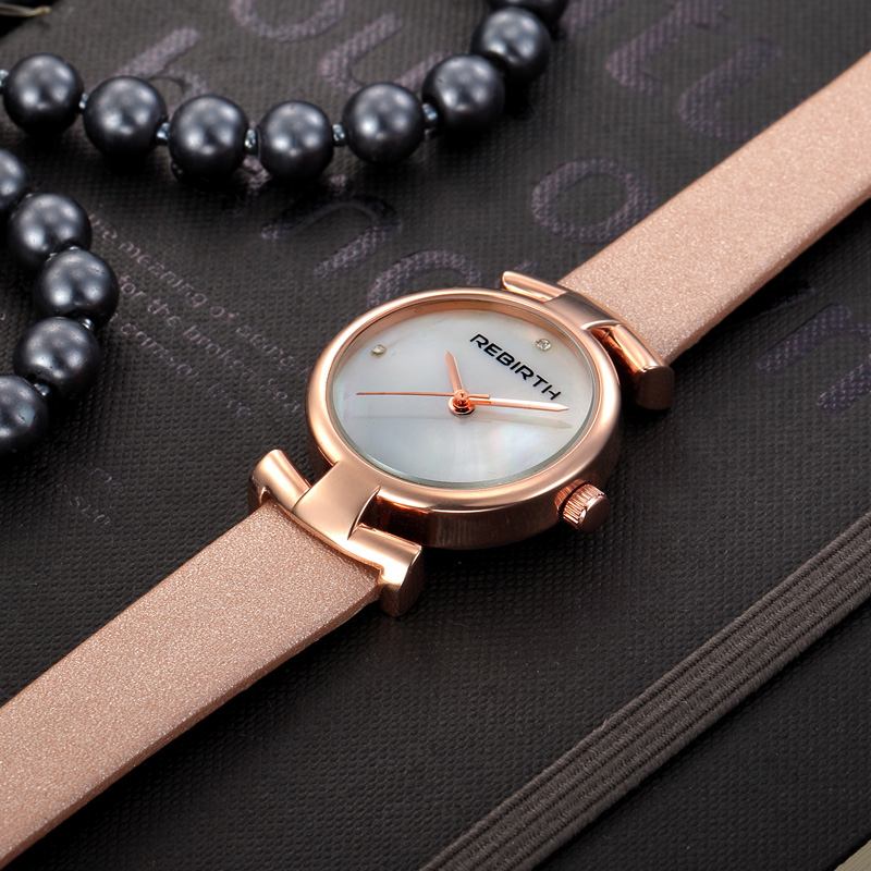 Enkel Designklocka Damarmbandsur Läderarmband Quartz Watches