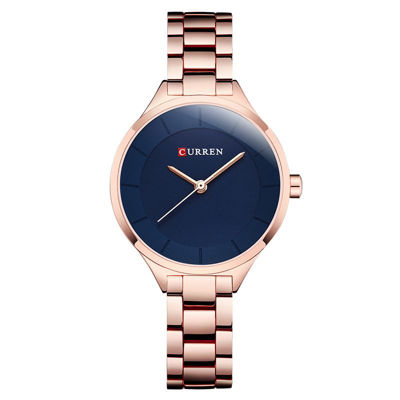 Full Steel Elegant Design Damklocka Business Style Quartz Watch