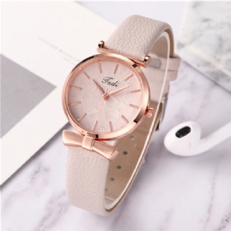 Mode Casual Eleganta Kvinnor Klockor Läder Band Urtavla Rose Gold Armbandsfodral Quartz Watch