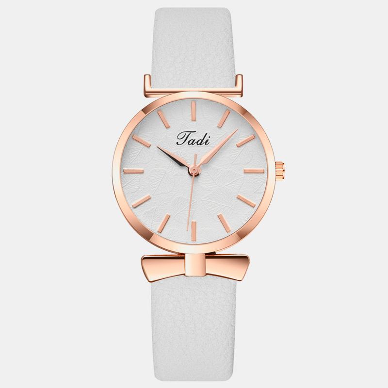 Mode Casual Eleganta Kvinnor Klockor Läder Band Urtavla Rose Gold Armbandsfodral Quartz Watch