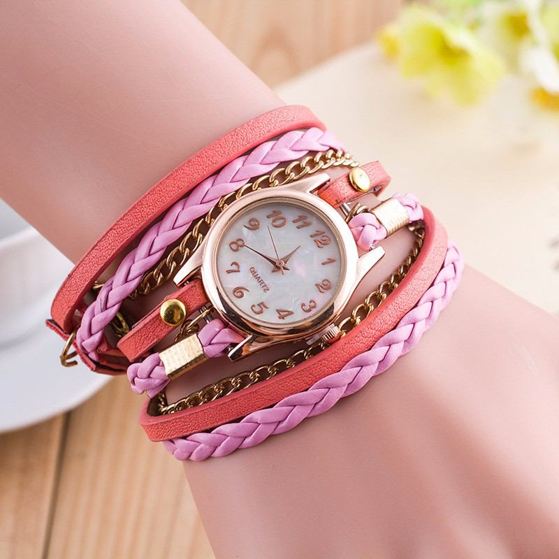 Mode Casual Shell Yta Diamond Armband Watch Dam Quartz Watch