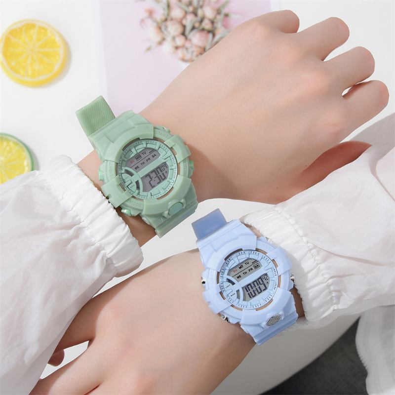 Mode Casual Time Week Display Silikonrem Led Digital Watch Damklocka