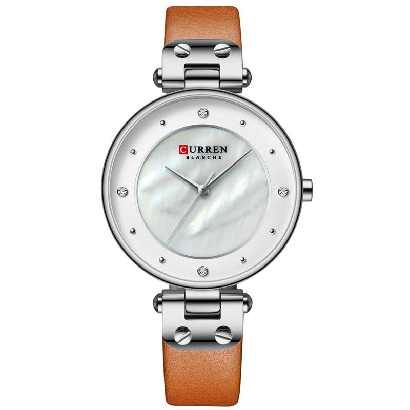 Mode Kristallfodral Casual Dial Kvinnor Quartz Watch