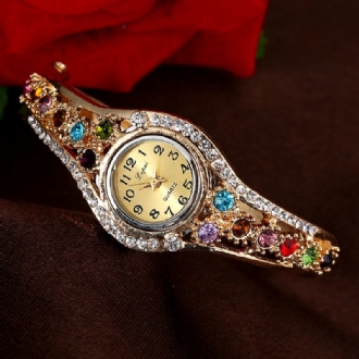 Modeabla Damarmbandsklocka Rhinestone Clock Quartz Watch