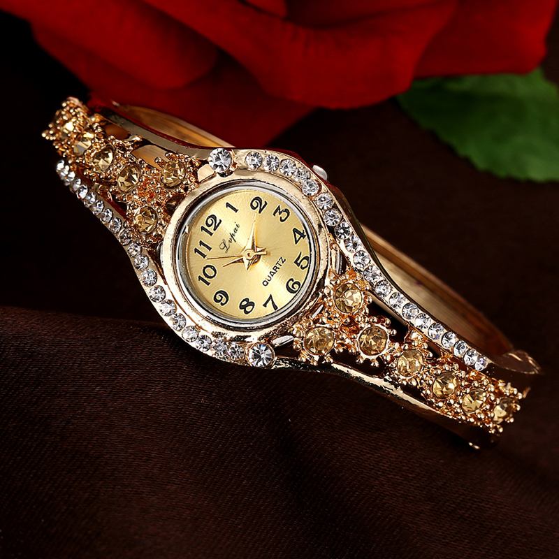 Modeabla Damarmbandsklocka Rhinestone Clock Quartz Watch