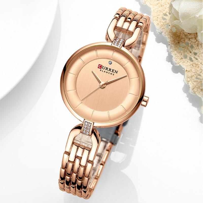 Rhinestone Elegant Design Dam Armbandsur Casual Style Quartz Watch