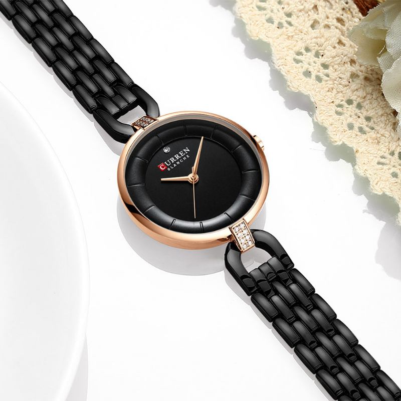 Rhinestone Elegant Design Dam Armbandsur Casual Style Quartz Watch