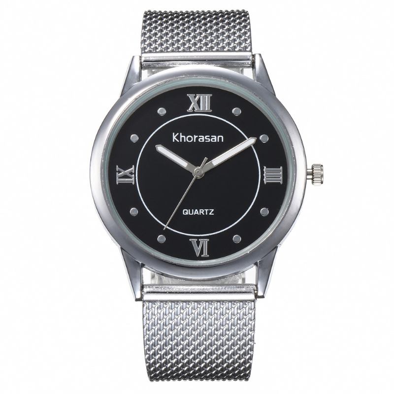 Romersk Skala Simulering Plast Mesh Bälte Casual Style Mode Damklocka Quartz Watch