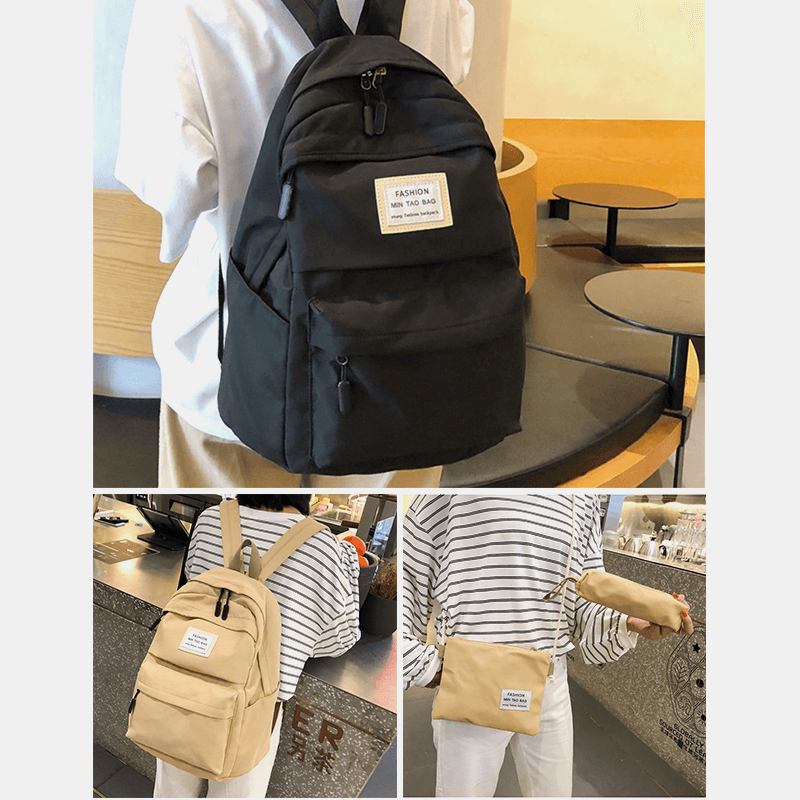 3 St Casual Backpack Axelväska Crossbody-väska För Män Kvinnor