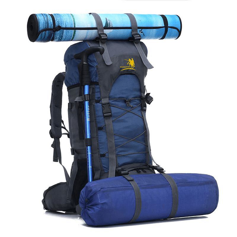 60l Outdoor Trekking Ryggsäck Vattentät Nylon Resväska Camping Bag