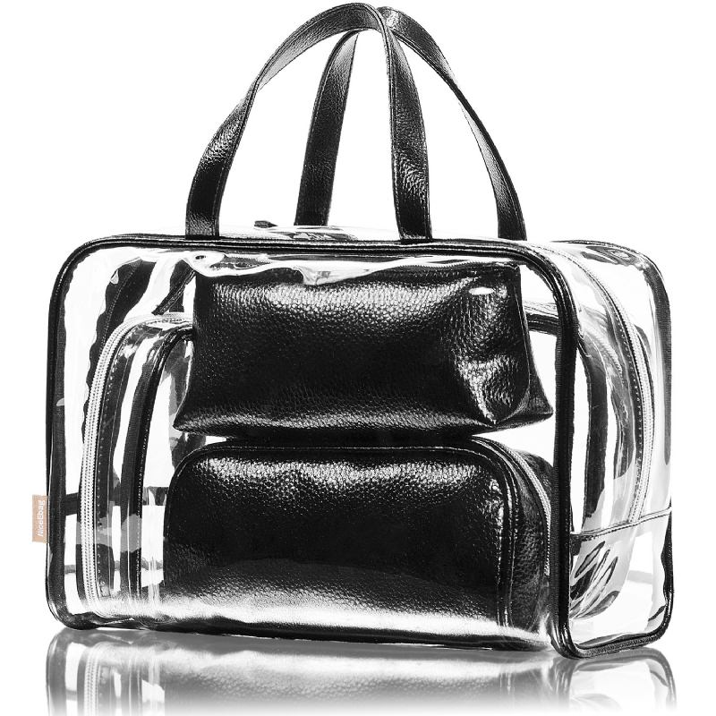 Dam Transparent Clear Jelly Patchwork Pvc Beach Bag Ryggsäck Handväska