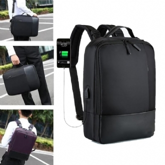 Herr Ny Multifunktionell Ryggsäck Axelväska Business Bag Med Usb-laddningsport