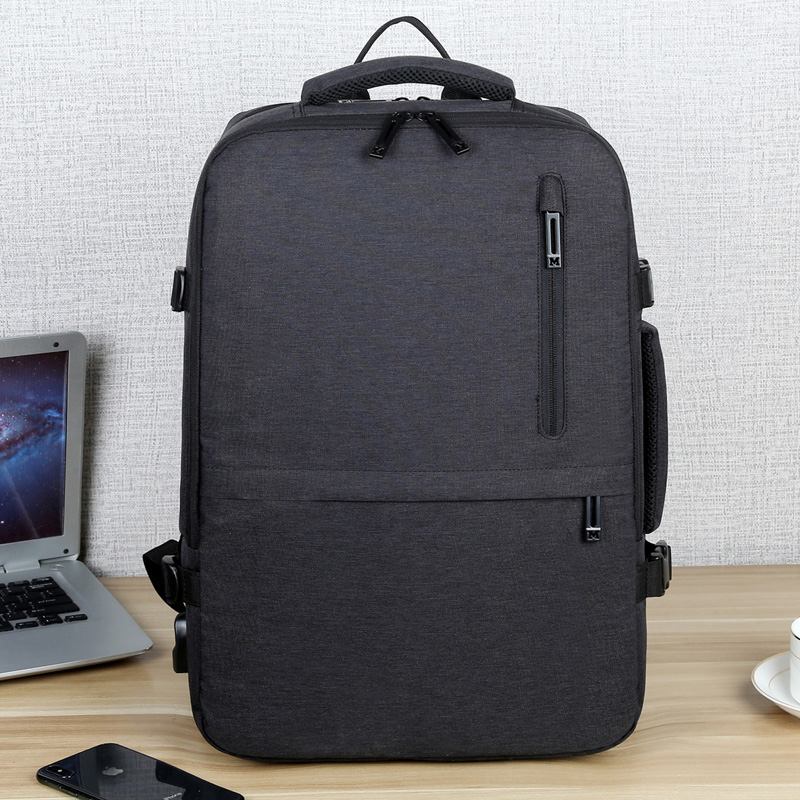 Herr Oxford Extension Kapacitet Usb Laddning Multi-pocket Business Laptop Bag Ryggsäck