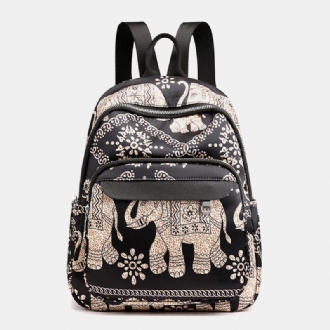 Kvinnor Casual Ryggsäck Reseväska Animal Blommor Med Tryck Bag