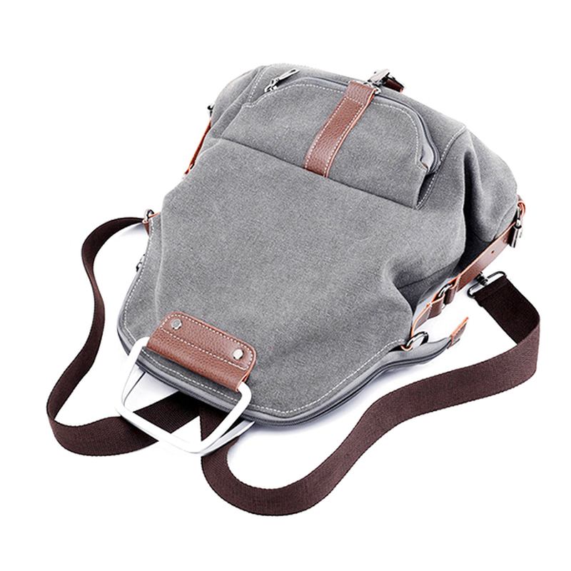 Kvinnor Multifunktionell Casual Messenger Bag Canvas Ryggsäck