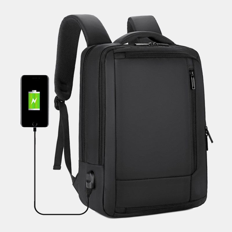 Män 15.6 Tums Usb-laddning Business Laptop Bag Ryggsäck