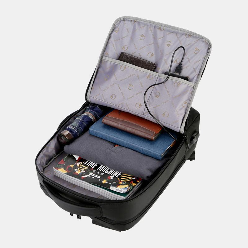 Män 15.6 Tums Usb-laddning Business Laptop Bag Ryggsäck