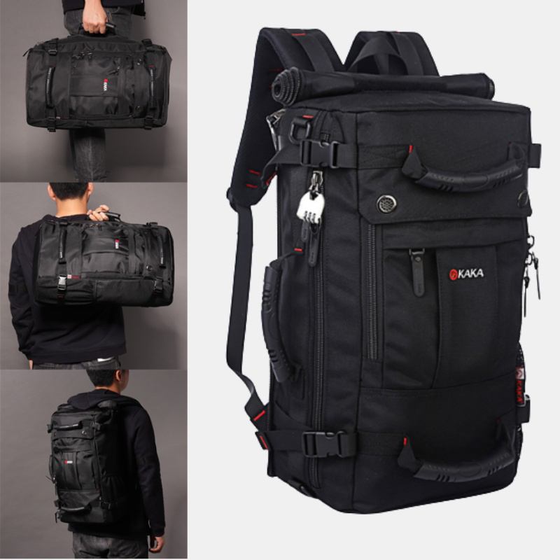 Män Multi-carry Stor Kapacitet Resor Utomhus Multi-function 15.6 Tum Laptop Bag Resväska Ryggsäck