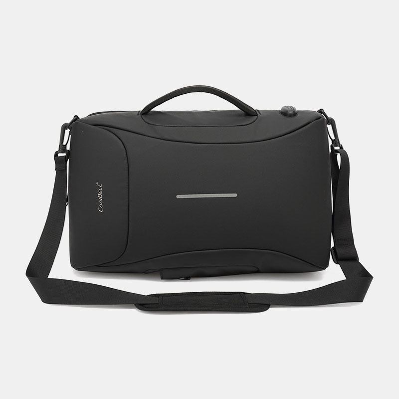 Män Oxford Usb-laddningsport Flera Fack Ryggsäck Casual Vattentät 15.6 Tums Bärbar Datorväska Crossbody Axelväskor