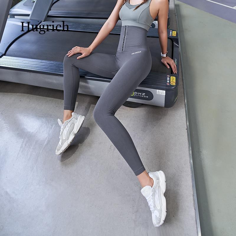 Byxor High Waist Shapewear Korsett Stretchiga Tights Dam Sport Push Up Running Fitness Leggings