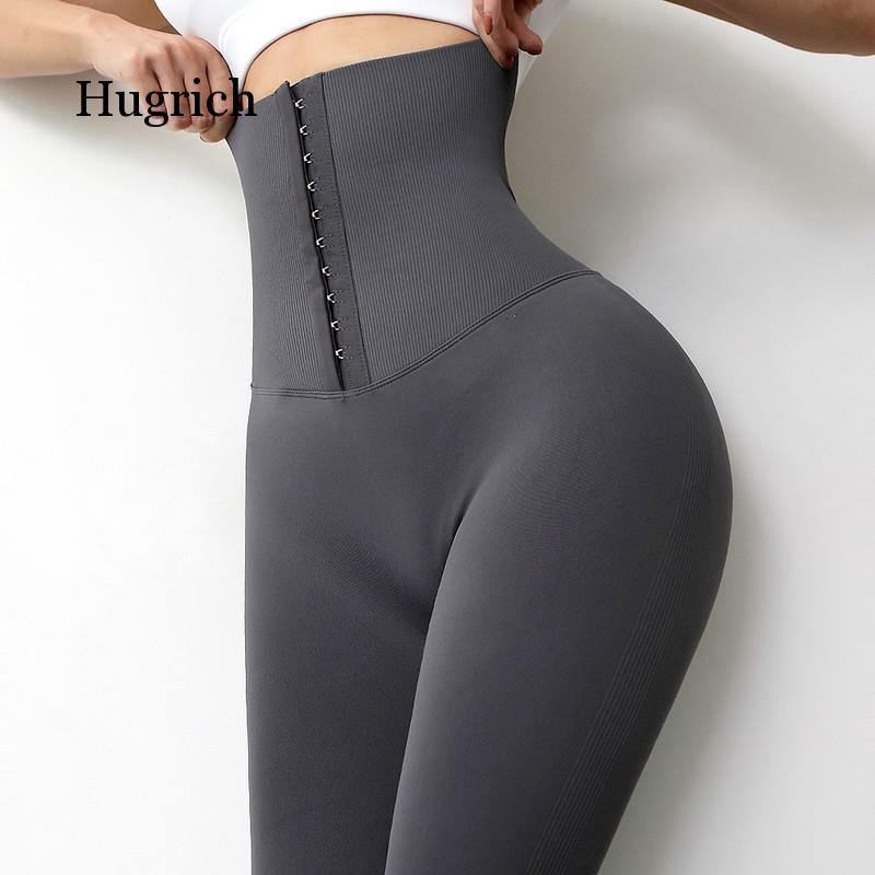 Byxor High Waist Shapewear Korsett Stretchiga Tights Dam Sport Push Up Running Fitness Leggings