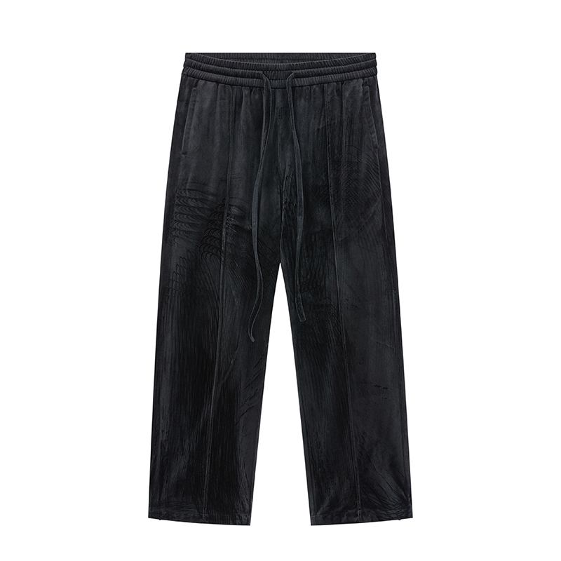 Byxor Med Dragkedja I Sammetssida Herr Trend Street Wild Casual Micro-flare Byxor