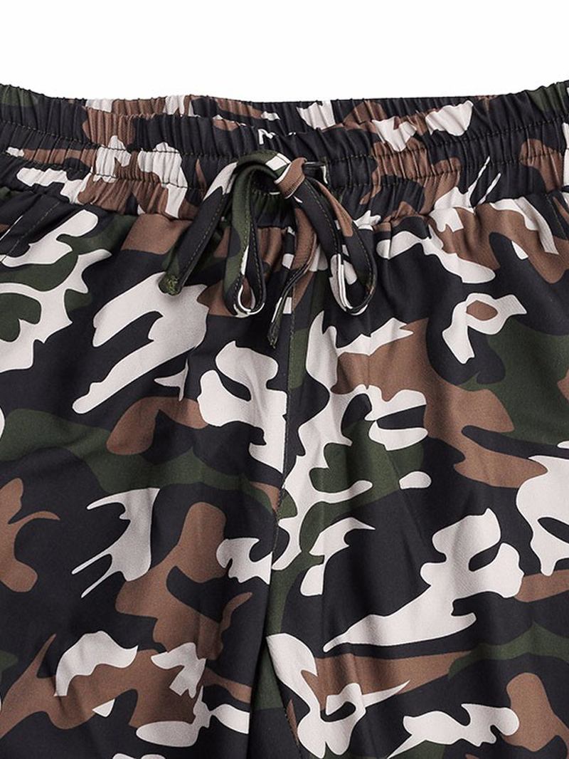 Casual Kvinnor Skinny Camouflage Byxor