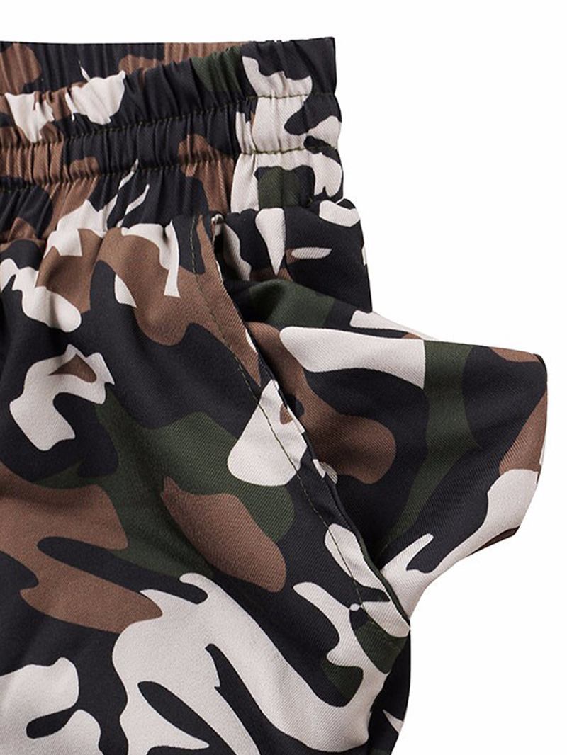 Casual Kvinnor Skinny Camouflage Byxor