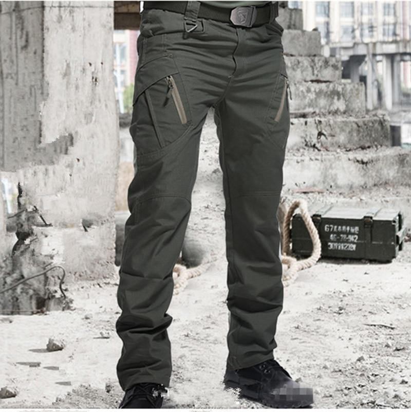 City Military Tactical Pants Herr Swat Combat Army Byxor Herr Många Fickor Vattentäta Slitstarka Casual Cargo Byxor 2020