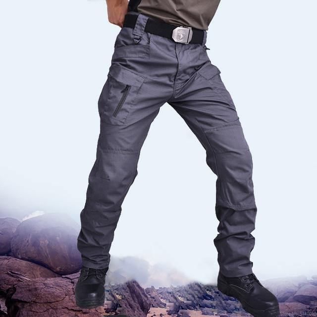 City Military Tactical Pants Herr Swat Combat Army Byxor Herr Många Fickor Vattentäta Slitstarka Casual Cargo Byxor 2020