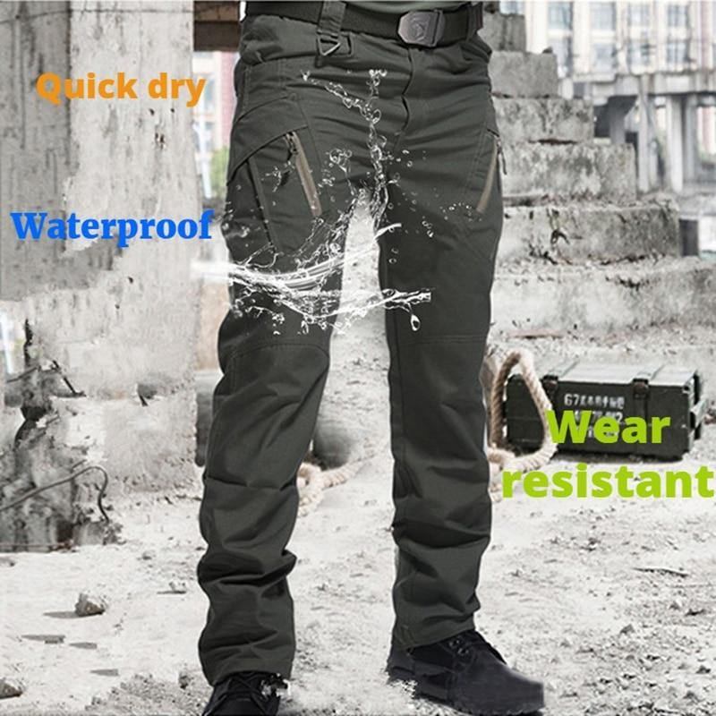 City Military Tactical Pants Herr Swat Combat Army Byxor Herr Många Fickor Vattentäta Slitstarka Casual Cargo Byxor 2020