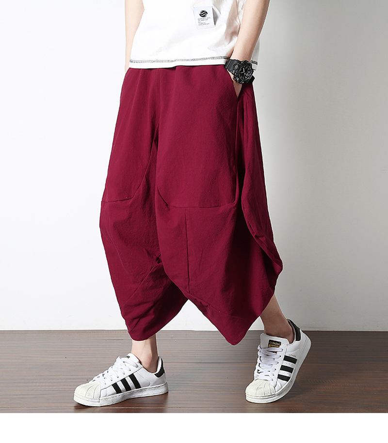 Flying Squirrel Pants Loose Cropped Crotch Pants