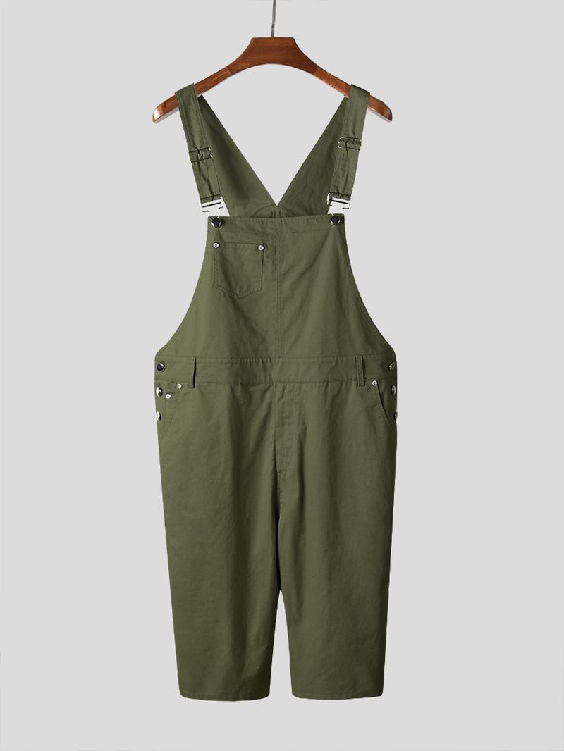 Herr Enfärgad Lös Casual Jumpsuit Overall One Pants