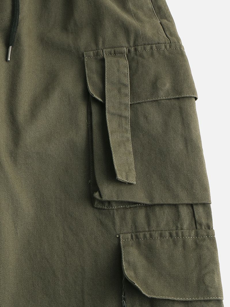 Herr Nya Japanska Large Size Beam Multi Pocket Nine Points Overall Byxor