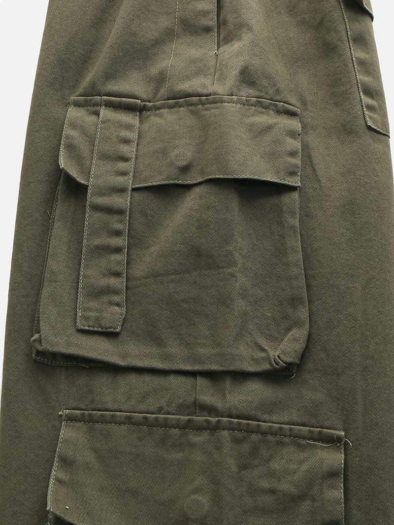 Herr Nya Japanska Large Size Beam Multi Pocket Nine Points Overall Byxor