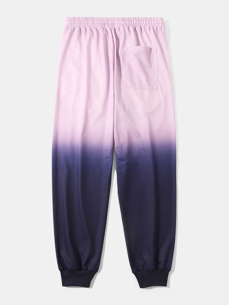 Herr Ombre Two Tone Dragsko Midja Joggingbyxor