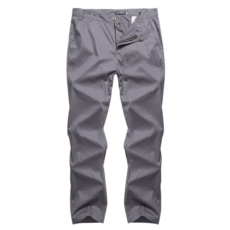 Herr Regular Fit Byxor Cargo Chino Business Casual Långbyxor Slack Plus Size