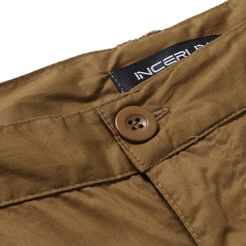 Herr Regular Fit Byxor Cargo Chino Business Casual Långbyxor Slack Plus Size