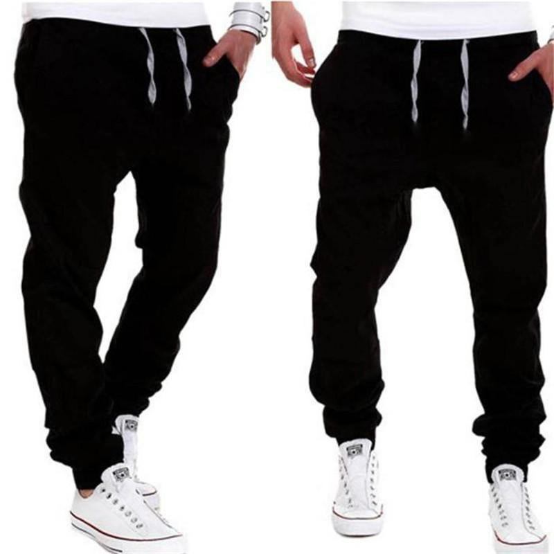 Män Harem Byxor Casual Sagging Byxor Män Drop Crotch Herr Joggingbyxor