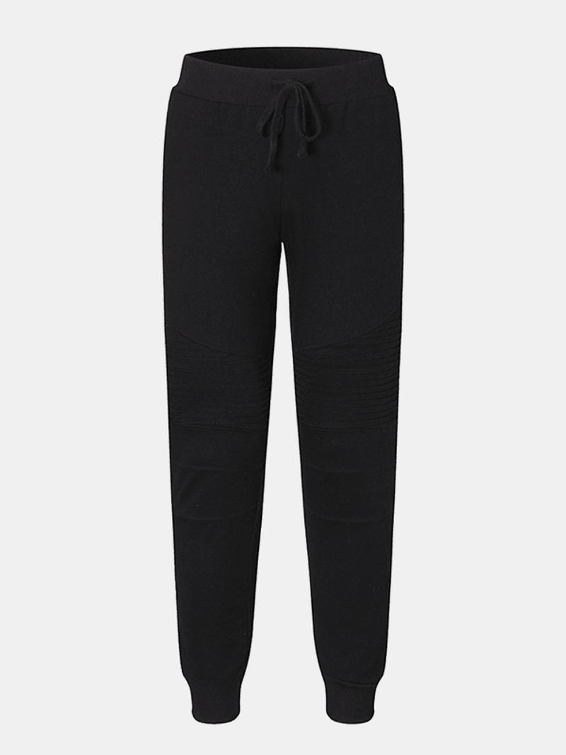 Män Sport Enfärgad Löpning Elastisk Midja Casual Joggingbyxor