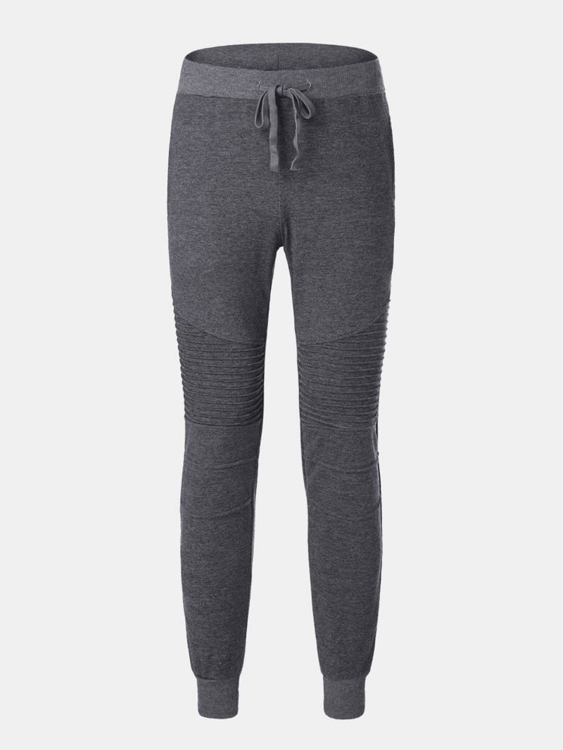 Män Sport Enfärgad Löpning Elastisk Midja Casual Joggingbyxor