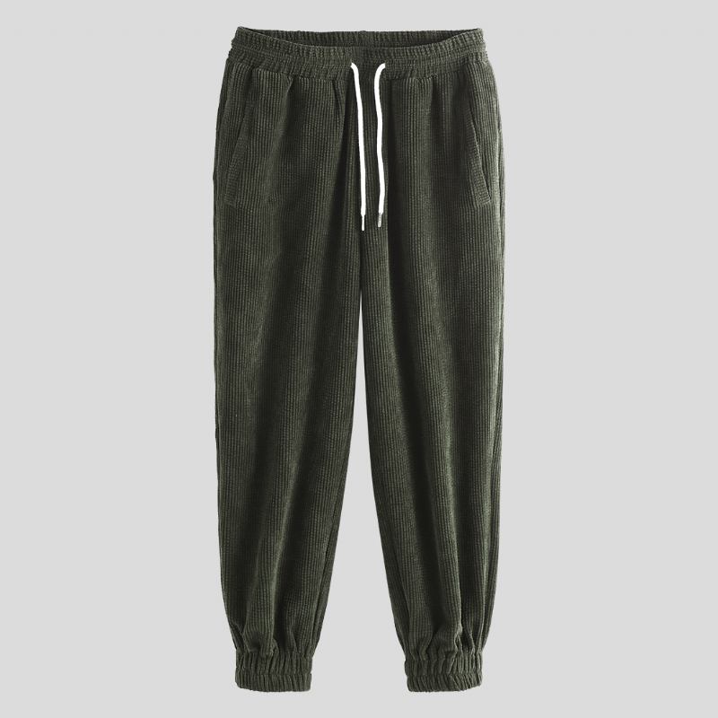 Manchester Elastiska Midjefickor Jogger Casual Byxor