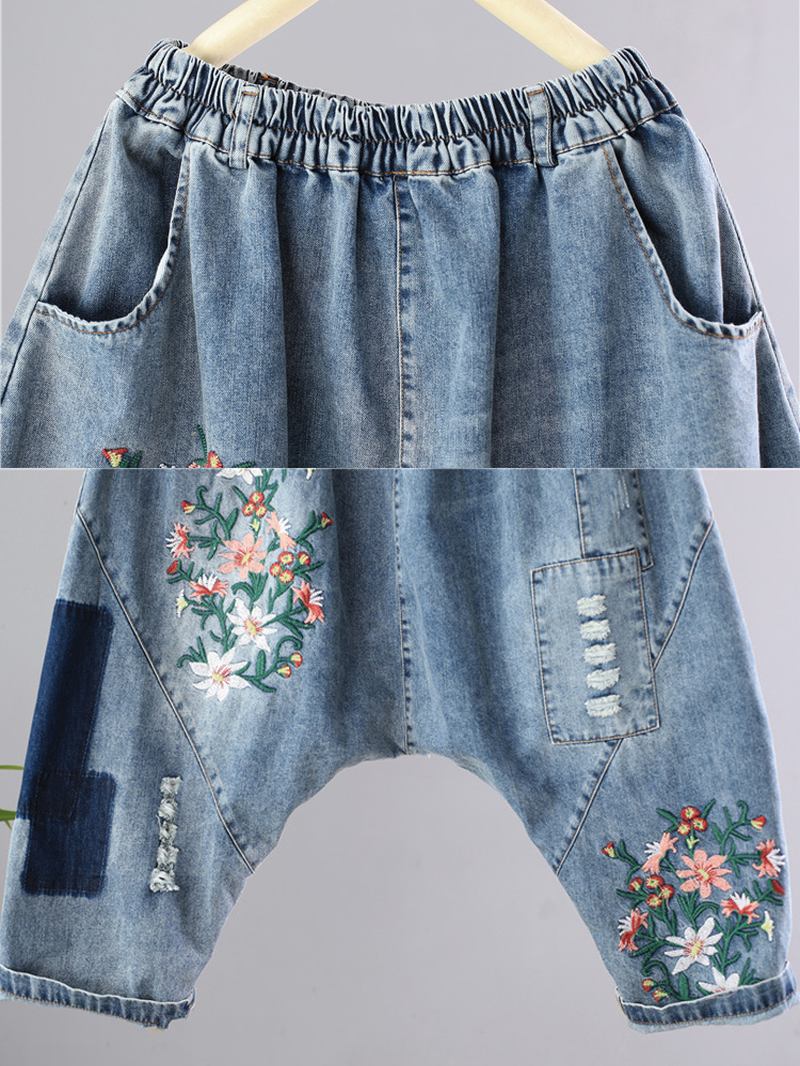 Patchwork Broderi Vintage Jeans