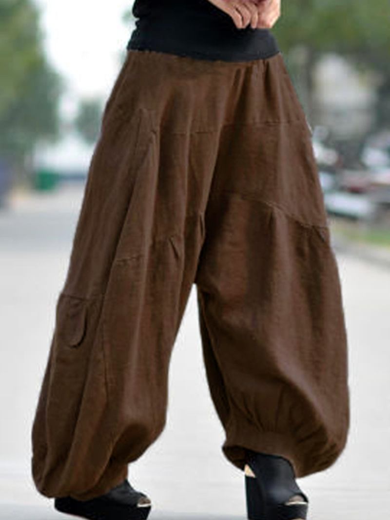 S-3xl Kvinnor Harem Casual Lösa Baggy Lantern Byxor