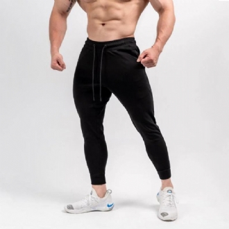 Slim-fit Enfärgade Muscle Cropped Ben Byxor